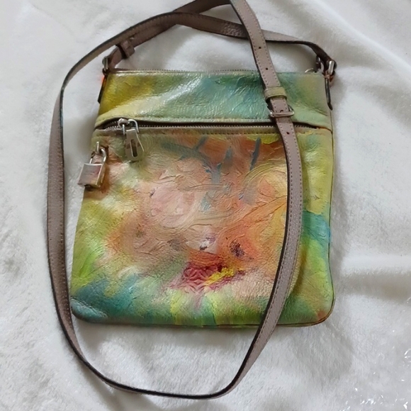 Loewe Handpainted Gray/Taupe Genuine Leather Crossbody - Picture 6 of 7